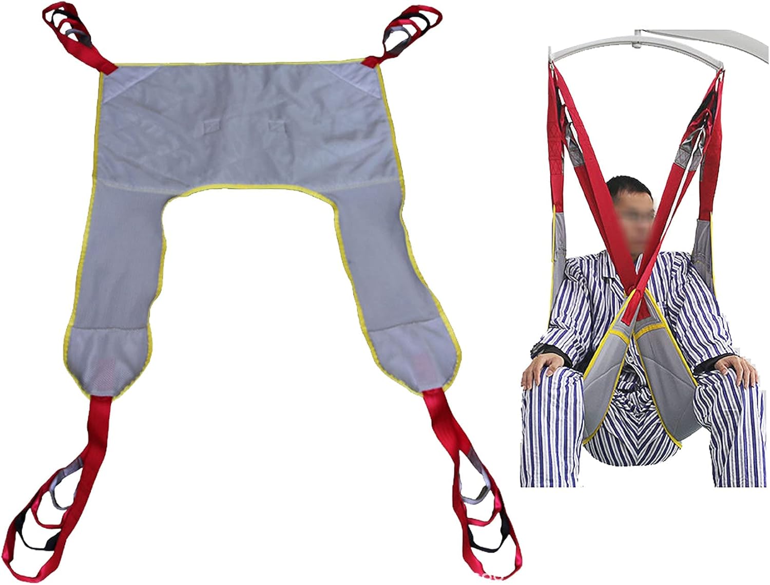 Z-SEAT Eslinga de elevación de Pacientes Eslingas de Pierna divididas Elevadores de Pacientes Manta de Transferencia Posicionamiento de la Cama Elevación Dispositivo médico Grande Enfermería bariát