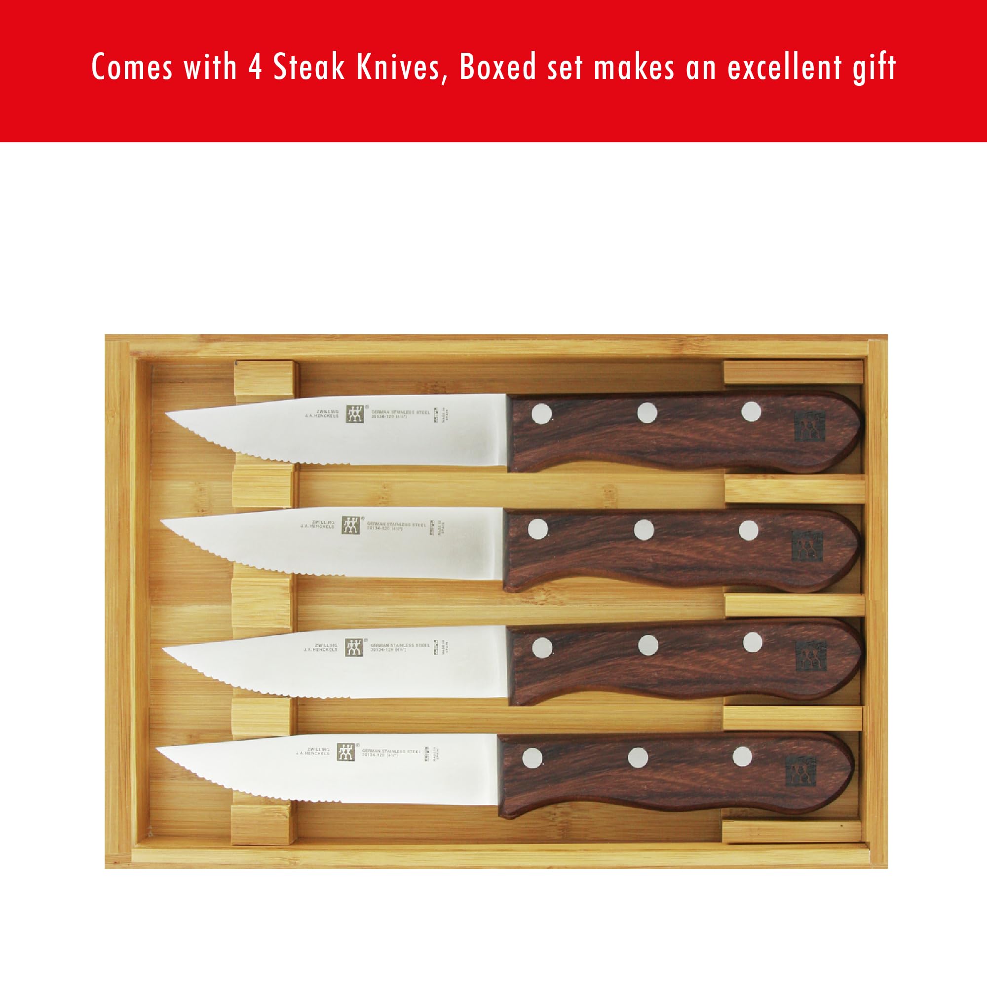 ZWILLING J.A. HENCKELS STEAK KNIFE一式 ZWILLING J.A. Henckels Porterhouse 8-Piece Stainless Steel