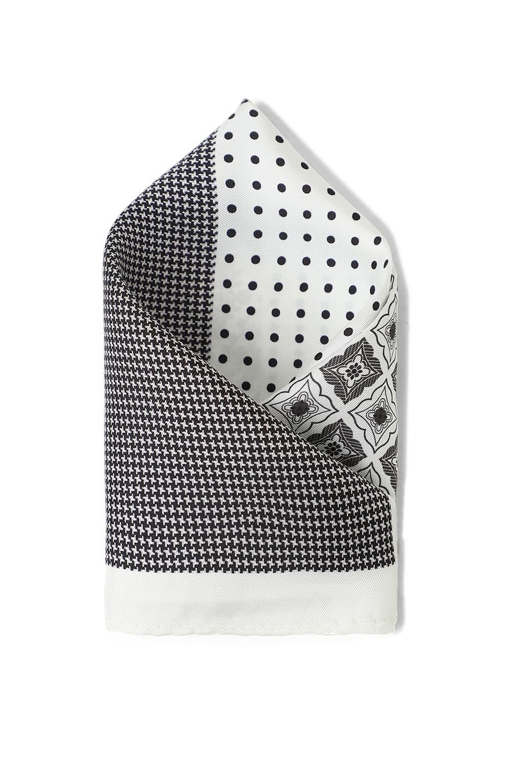 van heusen Men Polyester Blend White Print Casual Style Pocket Square,Free Size-picture-13