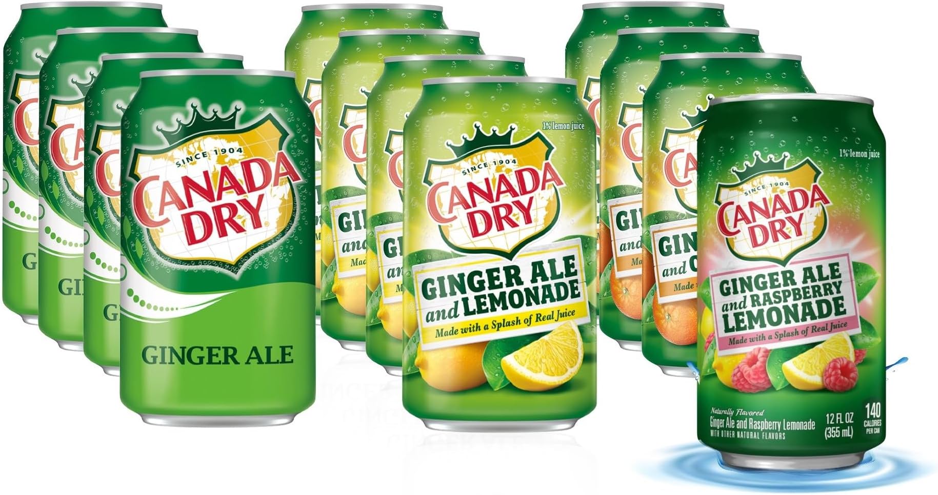 Canada Dry Ginger Ale Lemonade, Variety Pack Lemonade