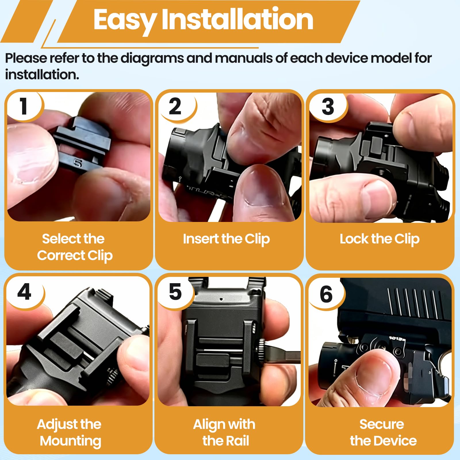 Steamlight 1913 Clamp Jaw Kit - Secure Your Tactical Light -4