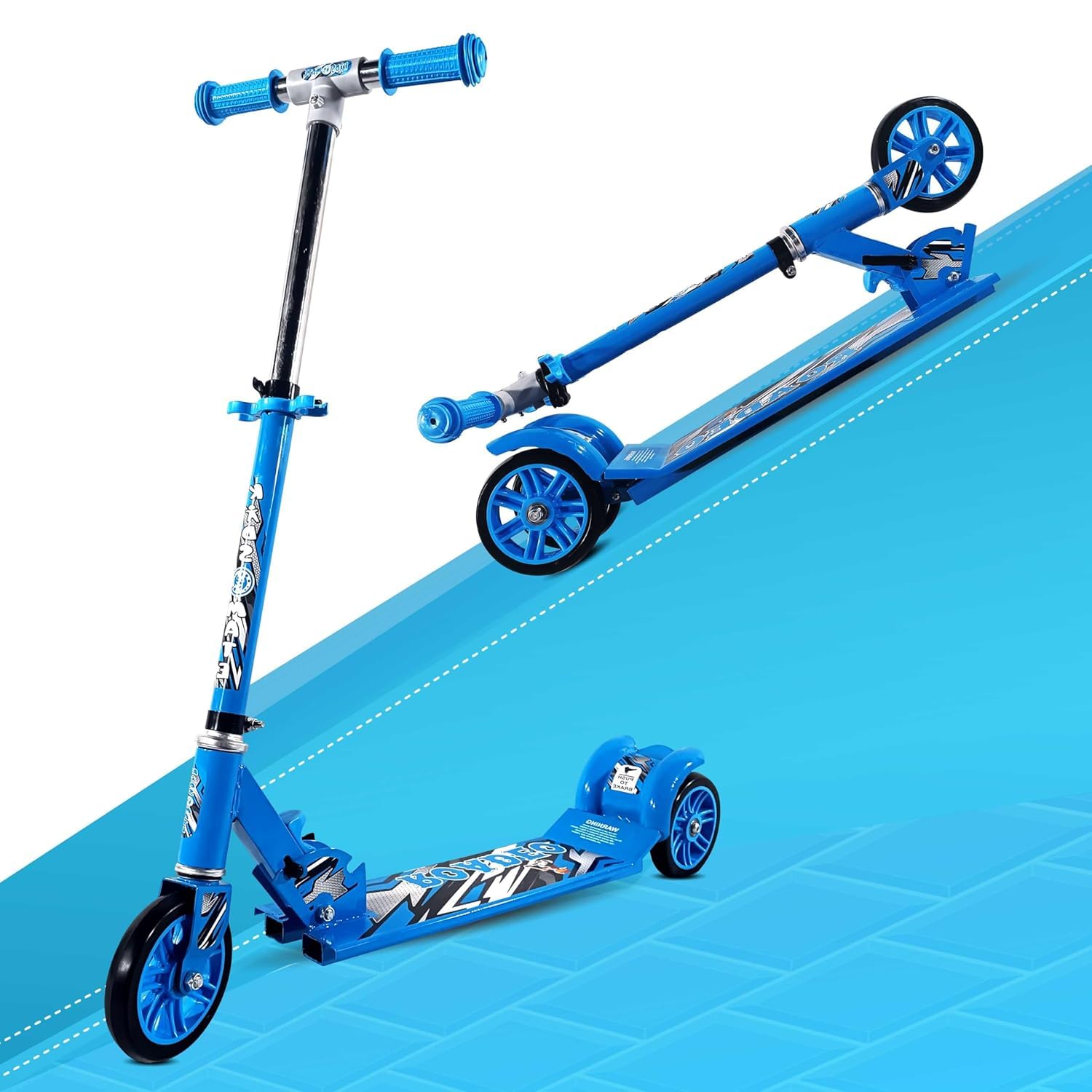 CIPLOX Road Runner Scooters|3 Wheel Fold-able Scooter|Skate Scooter| Road Runner Scooter for Kids