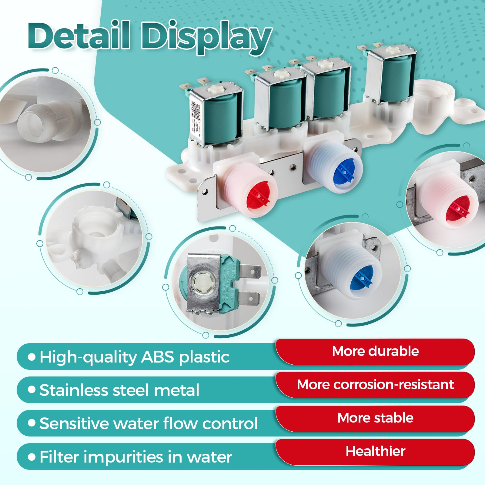 Valvola Ingresso Acqua Lavatrice WH23X29538 - Ricambio GE Per Modelli GFW550, 33090201