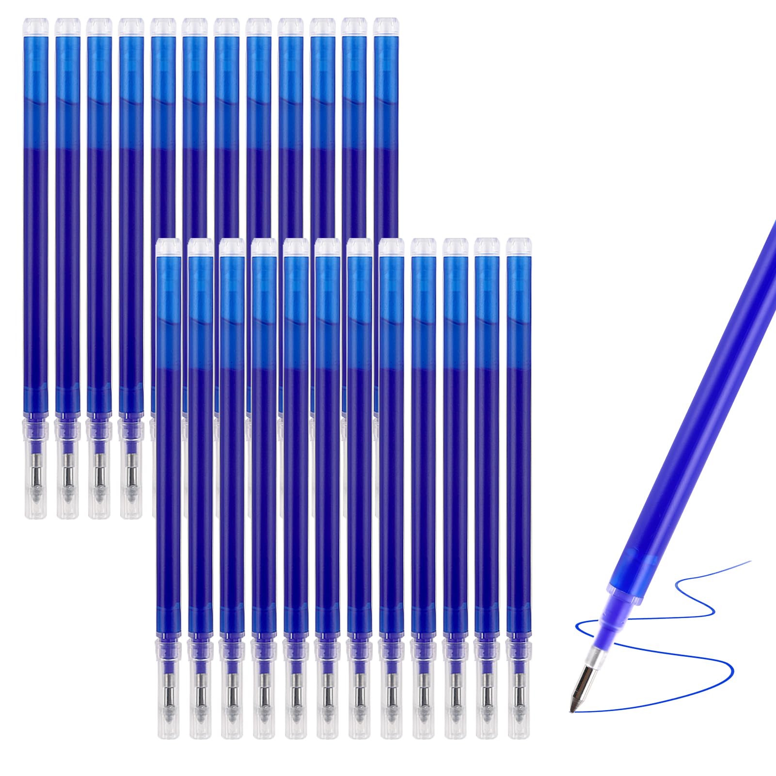 Confezione da 12 ricariche blu cancellabili 0,5mm per penne Pilot Fixion, inchiostro termosensibile, scrittura liscia da 400 m, punta di qualità