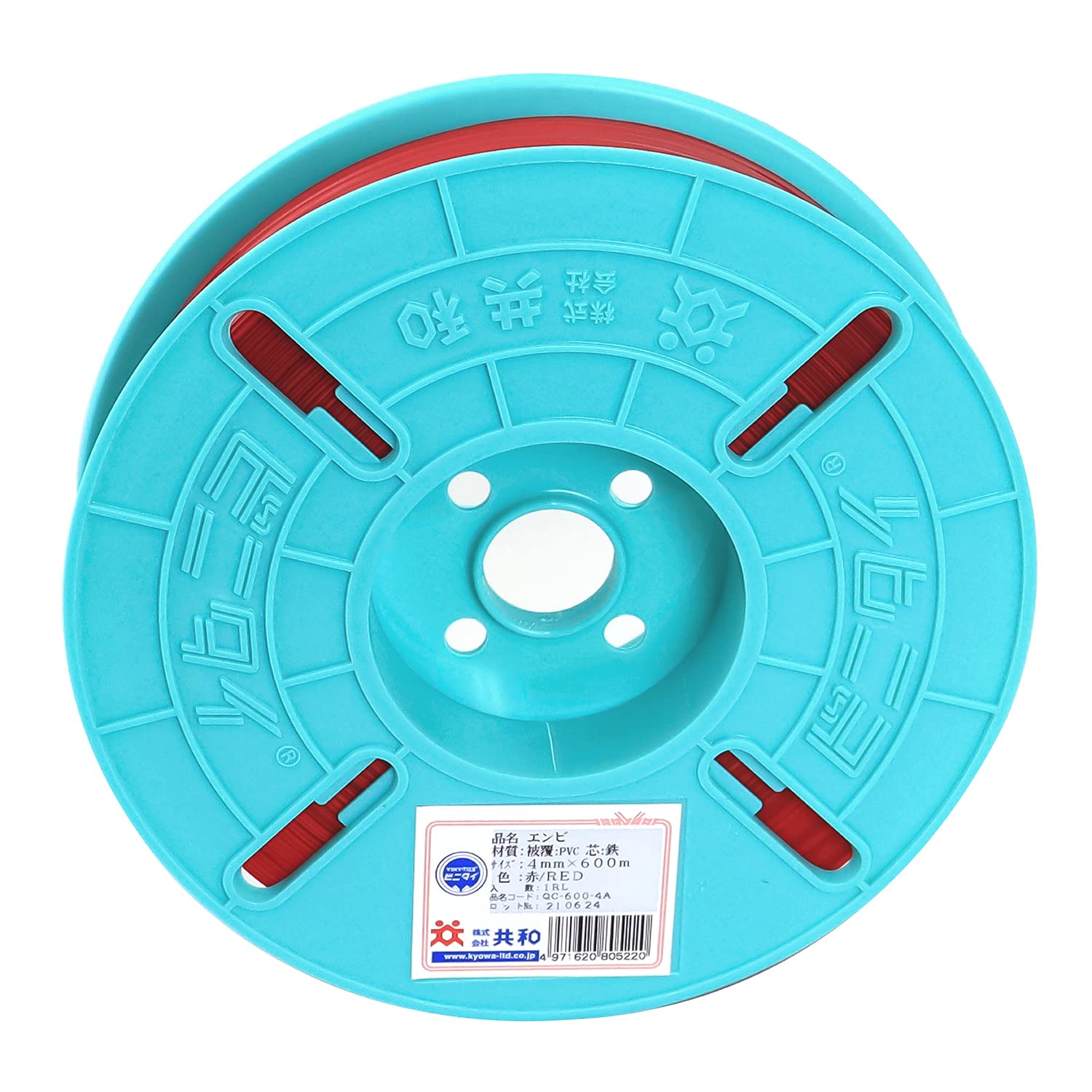 Amazon.co.jp: ビニタイ PVC 4mm×600m リール巻き 赤 QC-600-4A 共和