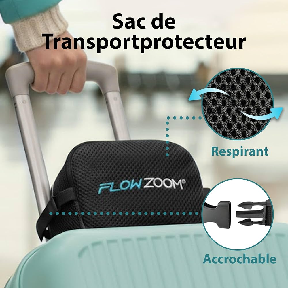 EPROICKS Oreiller de voyage torsadé en mousse à mémoire de forme, coussin de voyage réglable pour