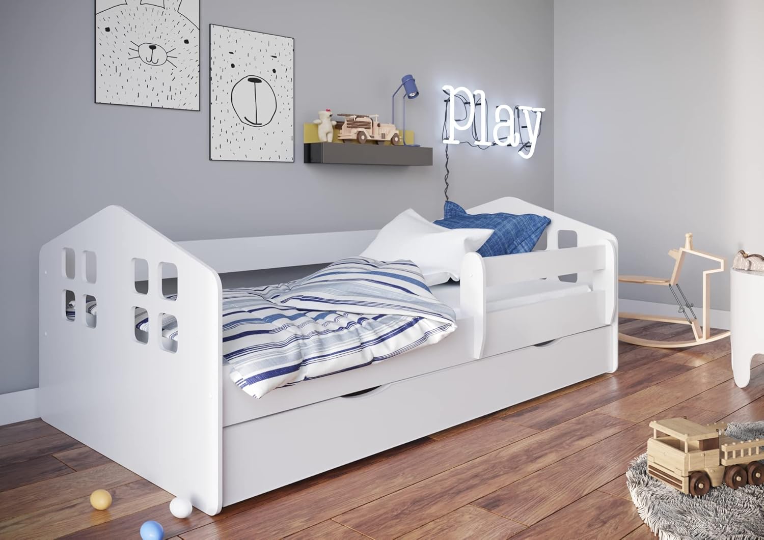 KOCOT KIDS Cama de día, Blanco, 1 Persona