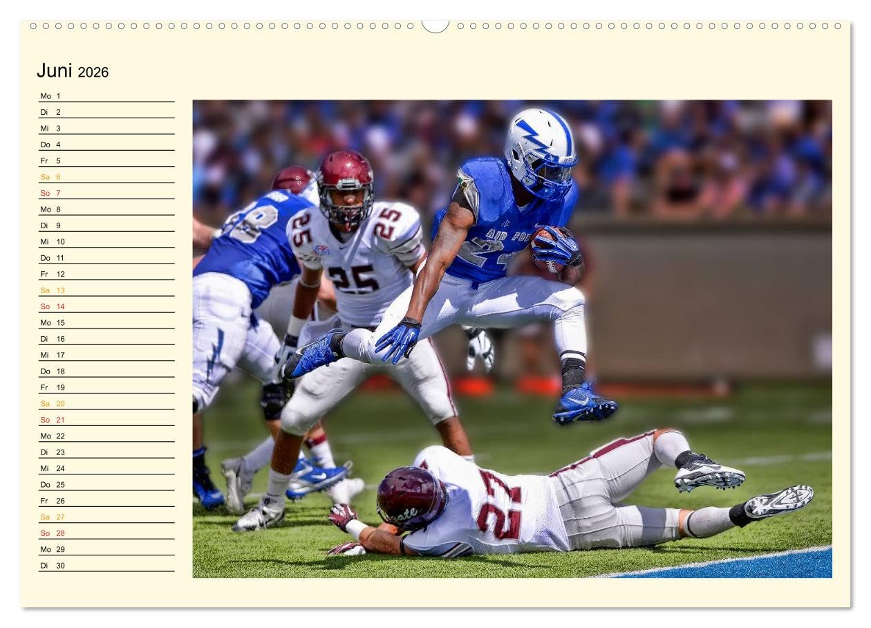 American Football - Taktik und Athletik (Wandkalender 2026 DIN A2 quer), CALVENDO Monatskalender: Teamsport der Extra-Klasse (CALVENDO Sport)