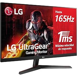 LG 32GN600-B - Monitor Gaming UltraGear 32 pulgadas, Panel VA: 2560x1440p, 16:9, 350 cd/m², 3000:1, 5ms (1ms MBR), 165 Hz, entradas: DP x1, HDMI x2, FreeSync Premium, Color Negro