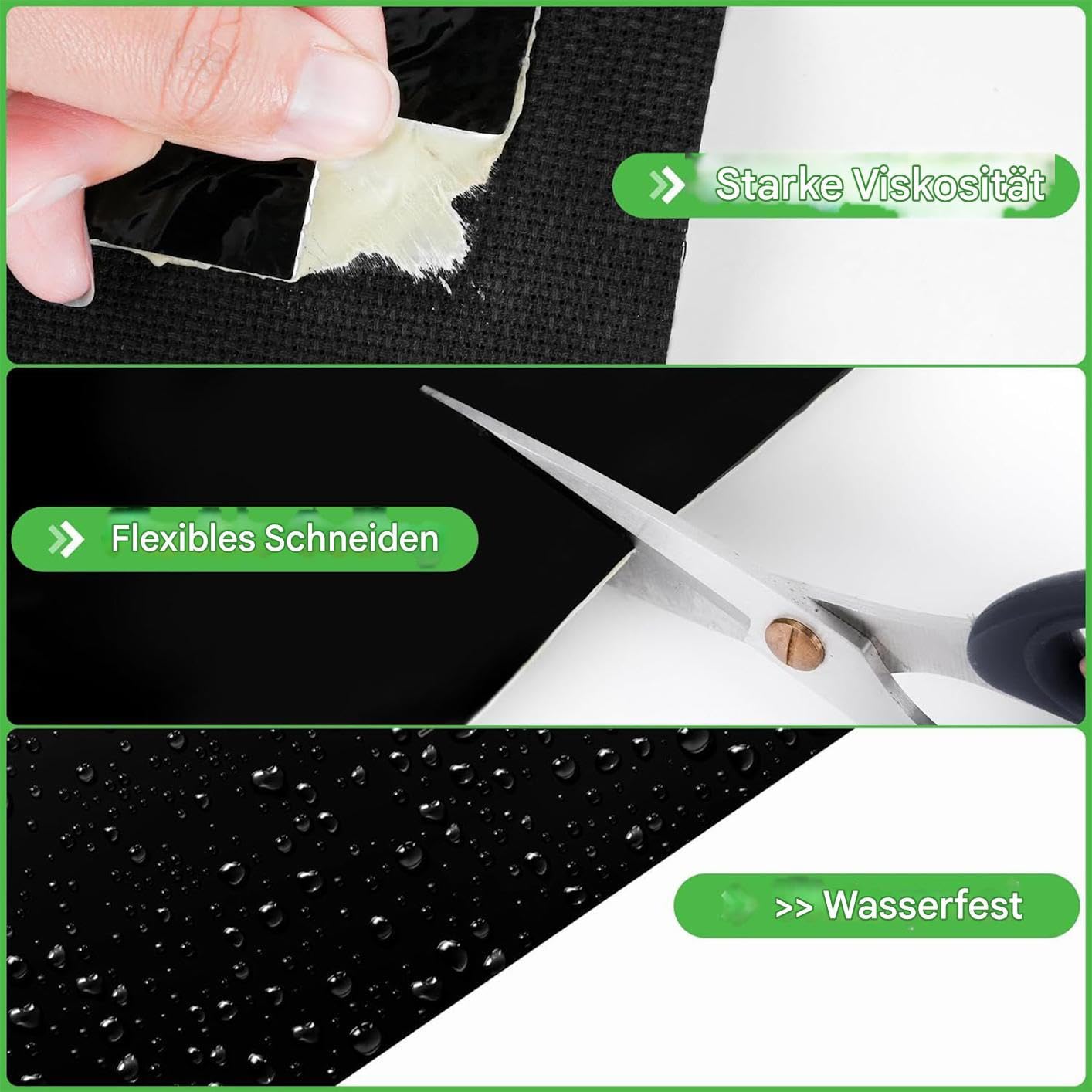 Teichfolie Reparatur Pflaster | 2 Stück Foliennaht Versiegelung - Wasserdichtes Klebeband Flexibel 20 x 20 cm für Schwimmbad Dach Dachrinnen Außenschutz