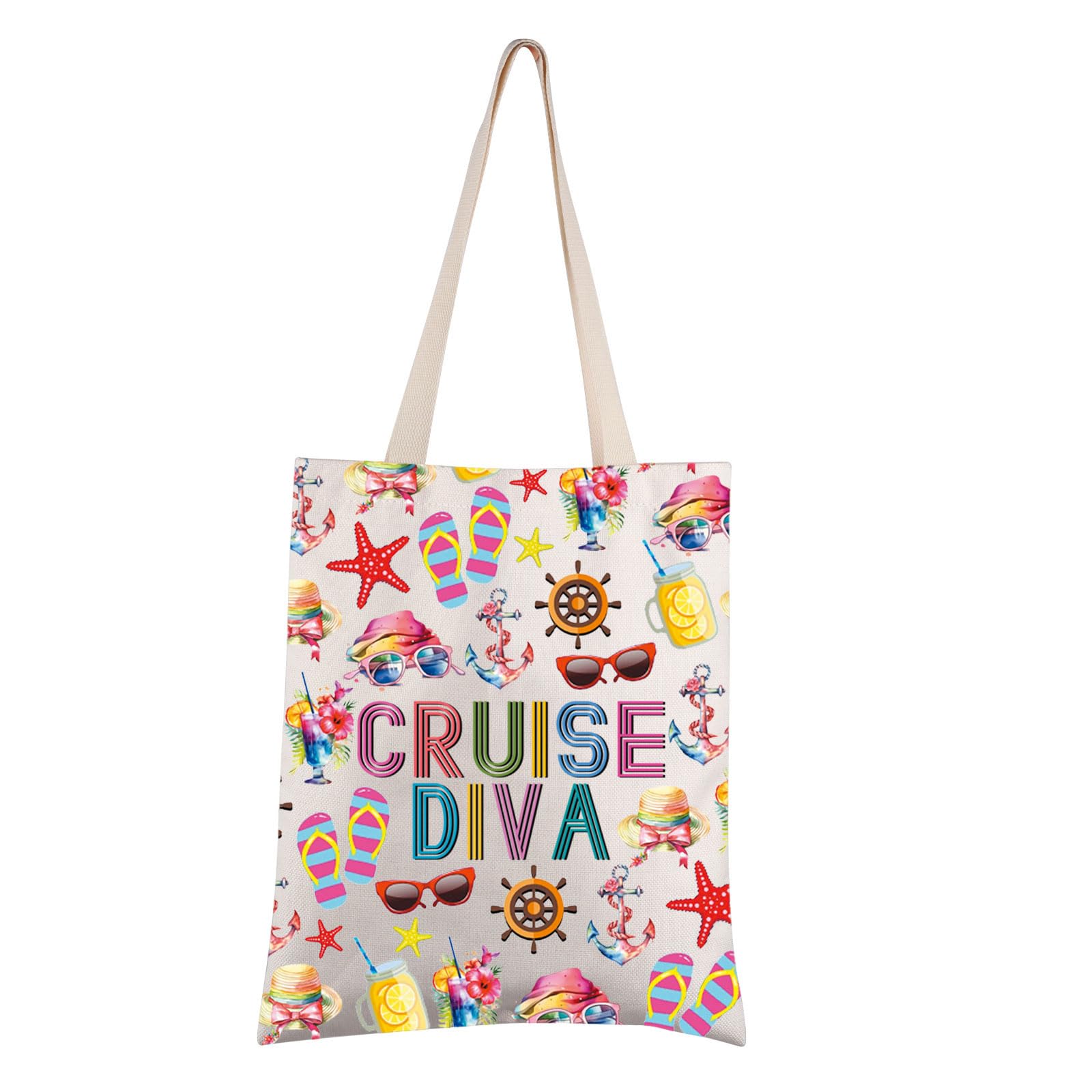 FEELMEM Cruise Diva Tote Bag Cruise Gift Vacation Party Gift Cruising Vacation Trip Tote Bag Cruising Lover Gift Cruise Ship Gifts