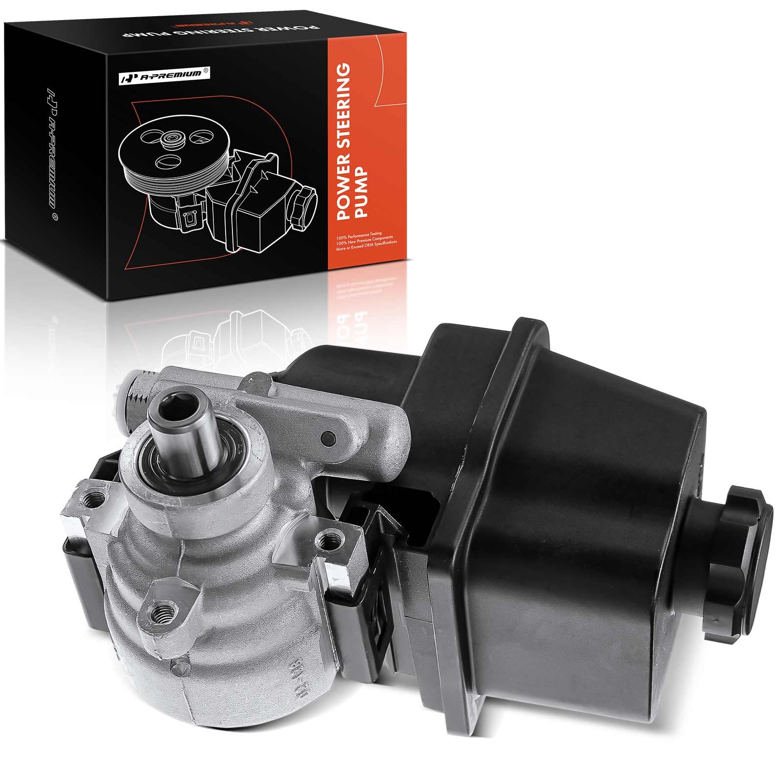 A-Premium Power Steering Pump, with Reservoir, Compatible with Chevrolet Trailblazer, Trailblazer EXT & GMC Envoy, Envoy XL, Envoy XUV & Buick Rainier & Isuzu Ascender & Oldsmobile Bravada & Saab 9-7x