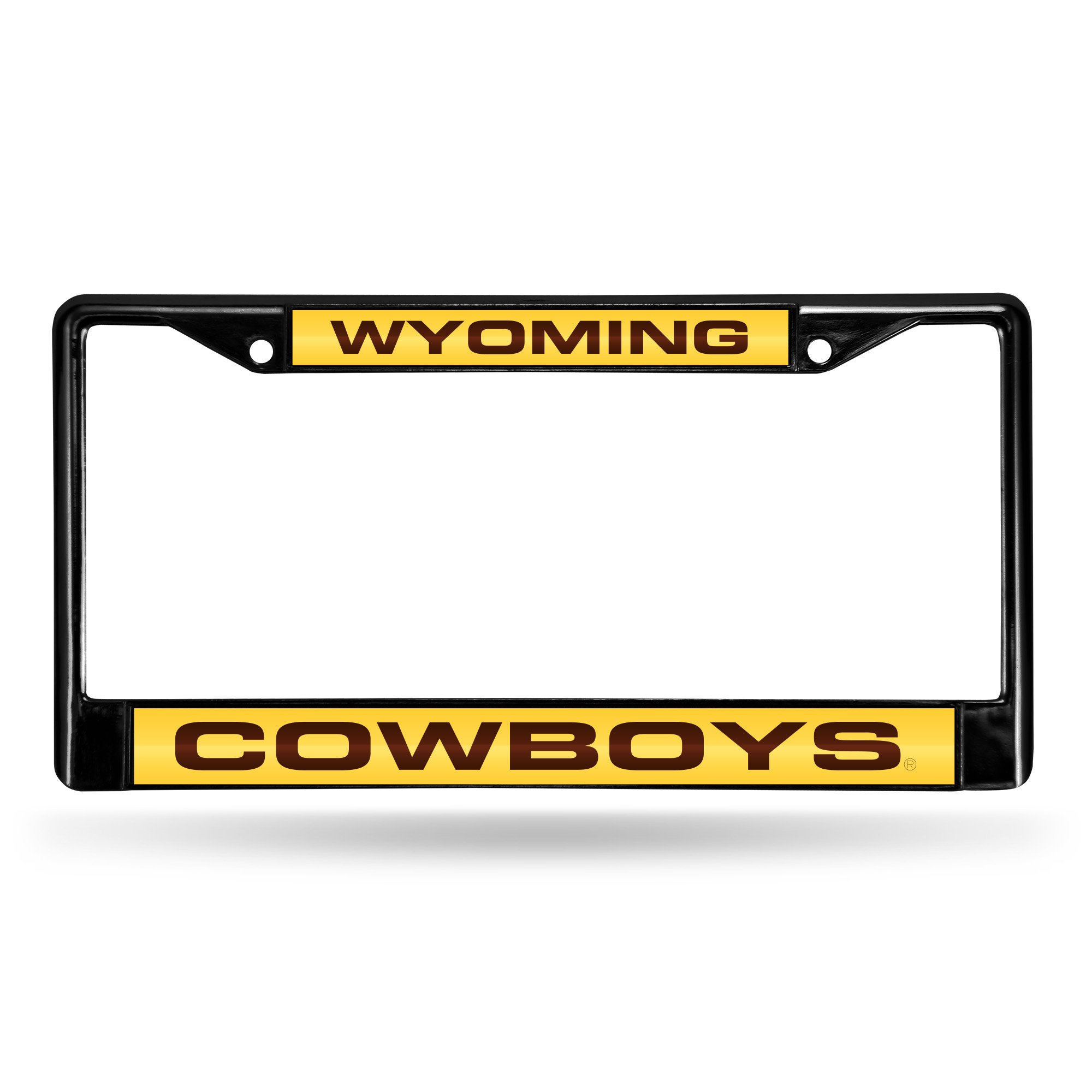 NCAA Rico Industries Black Laser Cut Chrome Frame 12 x 6 Black Laser Cut Chrome Frame - Car