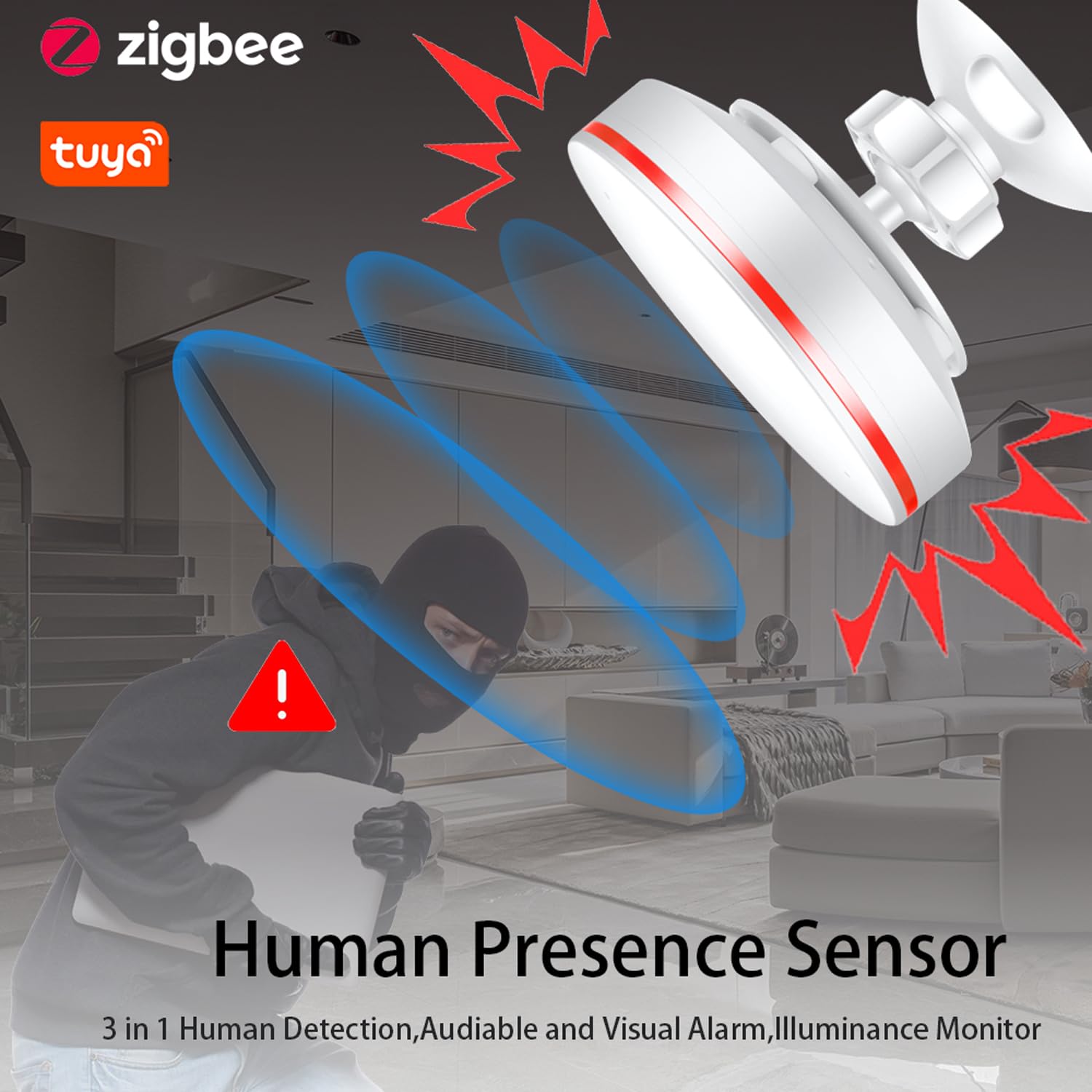 Tuya ZigBee Menschliche Bewegung Erkennen Sensor Licht Mit Fuß Stand Tuya ZigBee Menschliche Bewegung Erkennen Sensor Licht Mit Fuß Stand