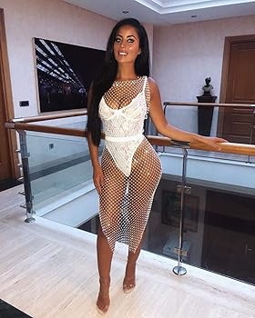 white fishnet beach dress Cozumel Dress