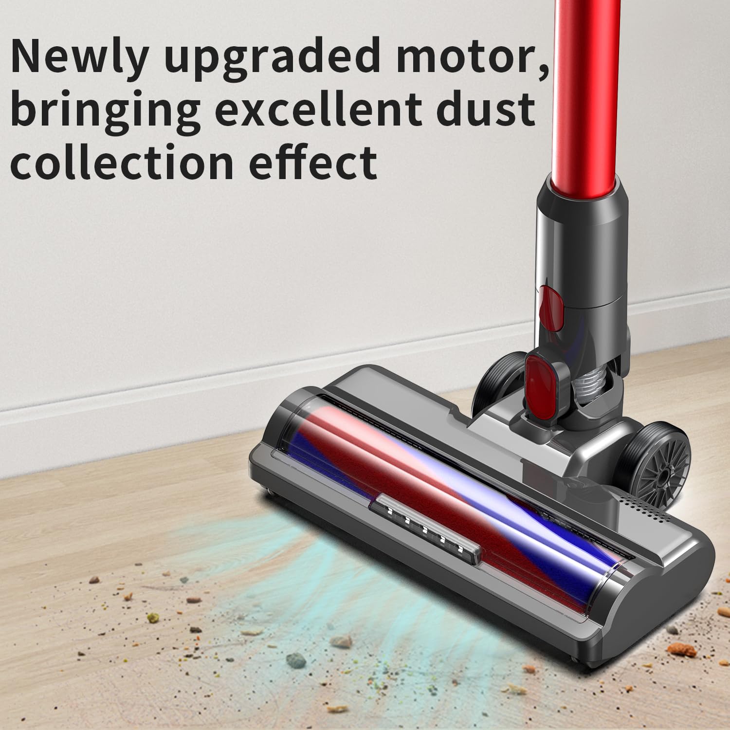 Bürste mit Softwalze für Dyson V7 V8 V10 V11 V15 Bodendüse Ersatzteil Softroller Ersatzbürste Frontlichter für Hartböden wie Parkett Holzböden Laminat Fliesen