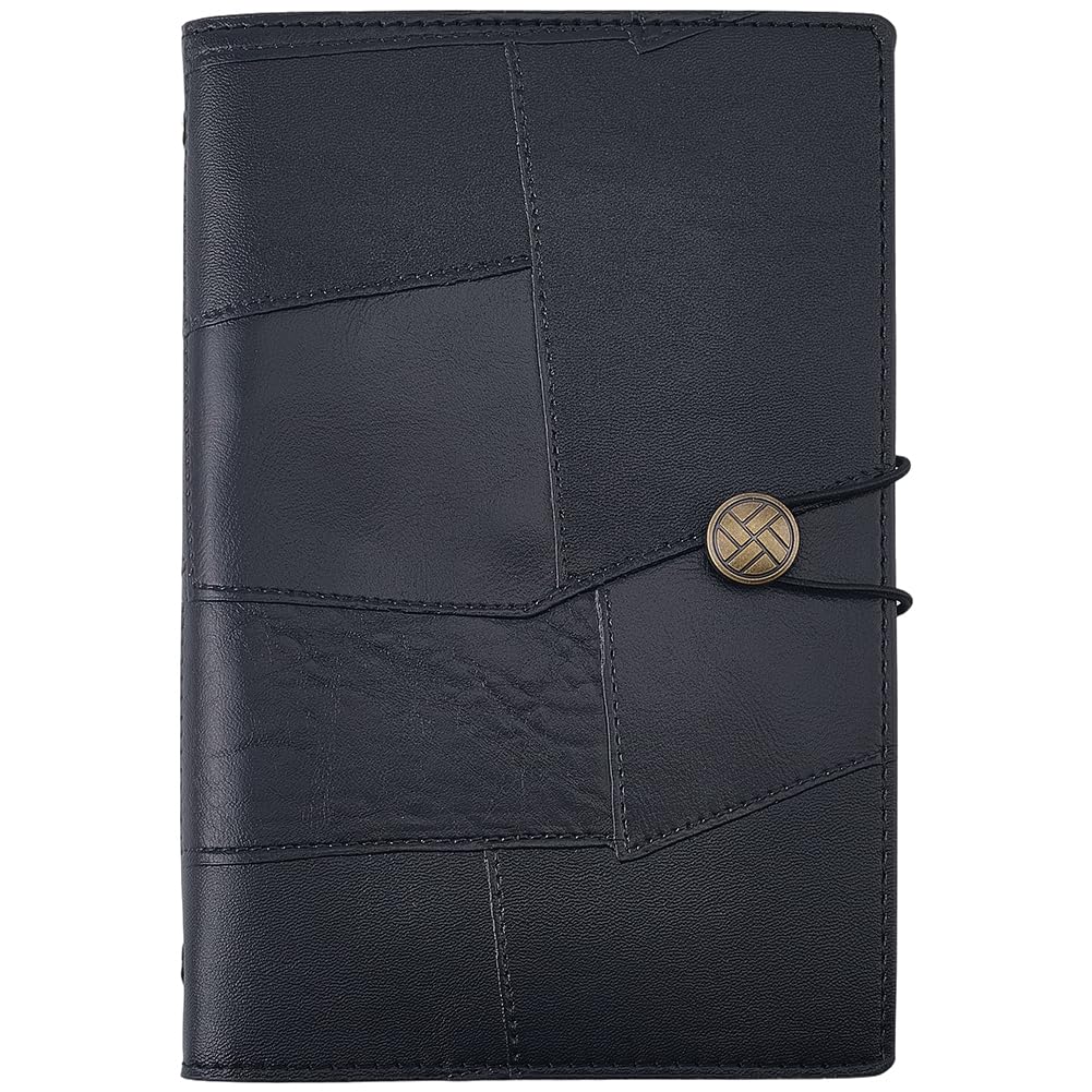 CALFOVERA A6 6 Ring Embossed PU Leather Loose Leaf Diary Notebook Refillable Travel Journal Writing Notepad Folder Cover Cash Budget Binder Planner Notebook with Divider for Meeting Fill Paper