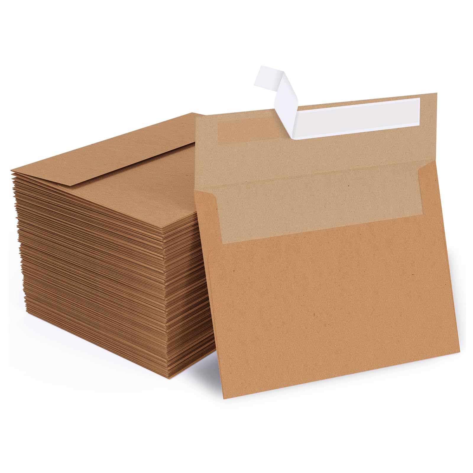 A2 Brown Kraft Envelopes 1000 PCS, 4.375 x 5.75 Inches, 120 GSM Goefun Greeting Card Enveloeps for 4.25 x 5.5 Cards, Wedding Invitations, Graduation, Birthday, DIY Notecards — image 1