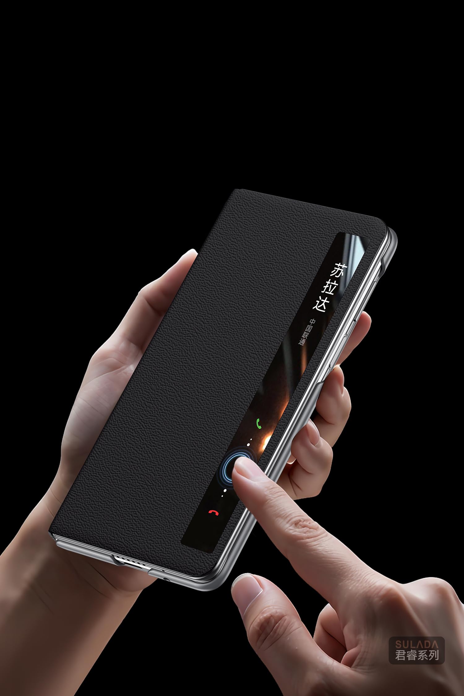Etui do Honor Magic V6, magnetyczne etui na telefon komórkowy z klapką ze stojakiem i systemem Smart Windows, kompatybilne z Honor Magic V6, czarne