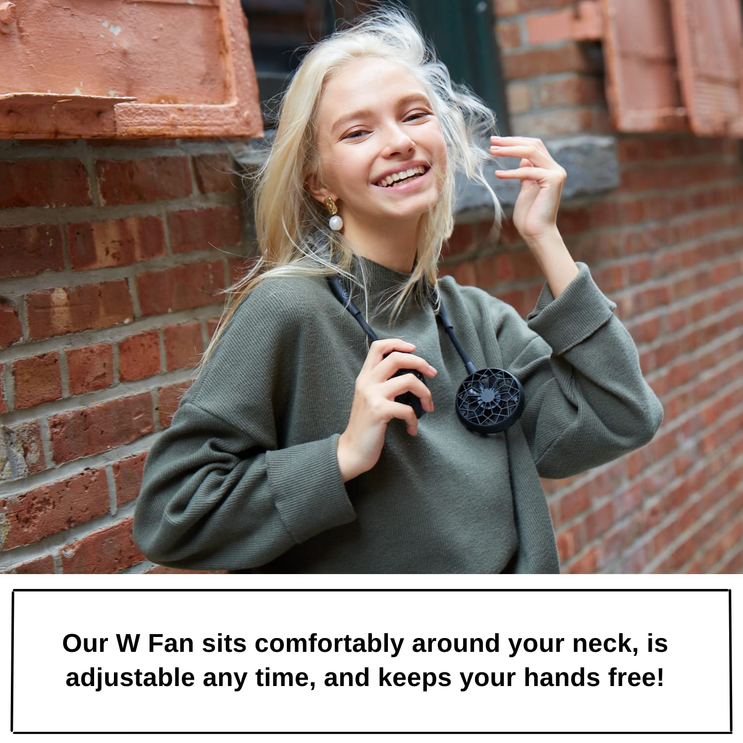 SPICE OF LIFE Portable Neck Fan - Hands-Free Wireless W Fan 2nd