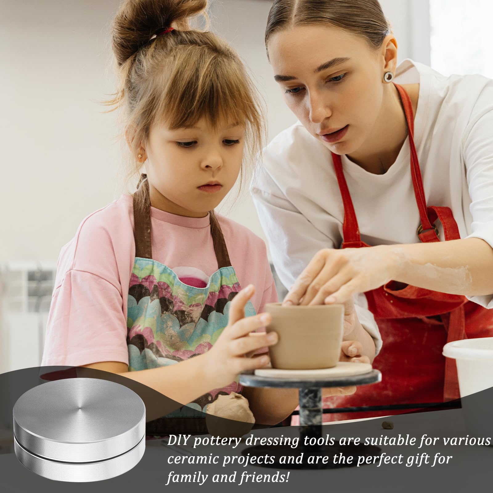 Outil Rotatif En Céramique Argenté De 30 Mm Pour Poterie Et Poterie