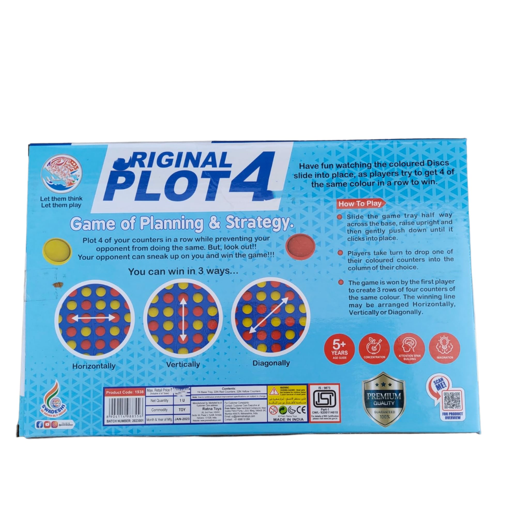 NIYANETAIL 4 Game Four Kids Adults Family Fun Game Brain Teaser Toy Great Educational Toy for Kids Children Adults(Multicolor) 1
