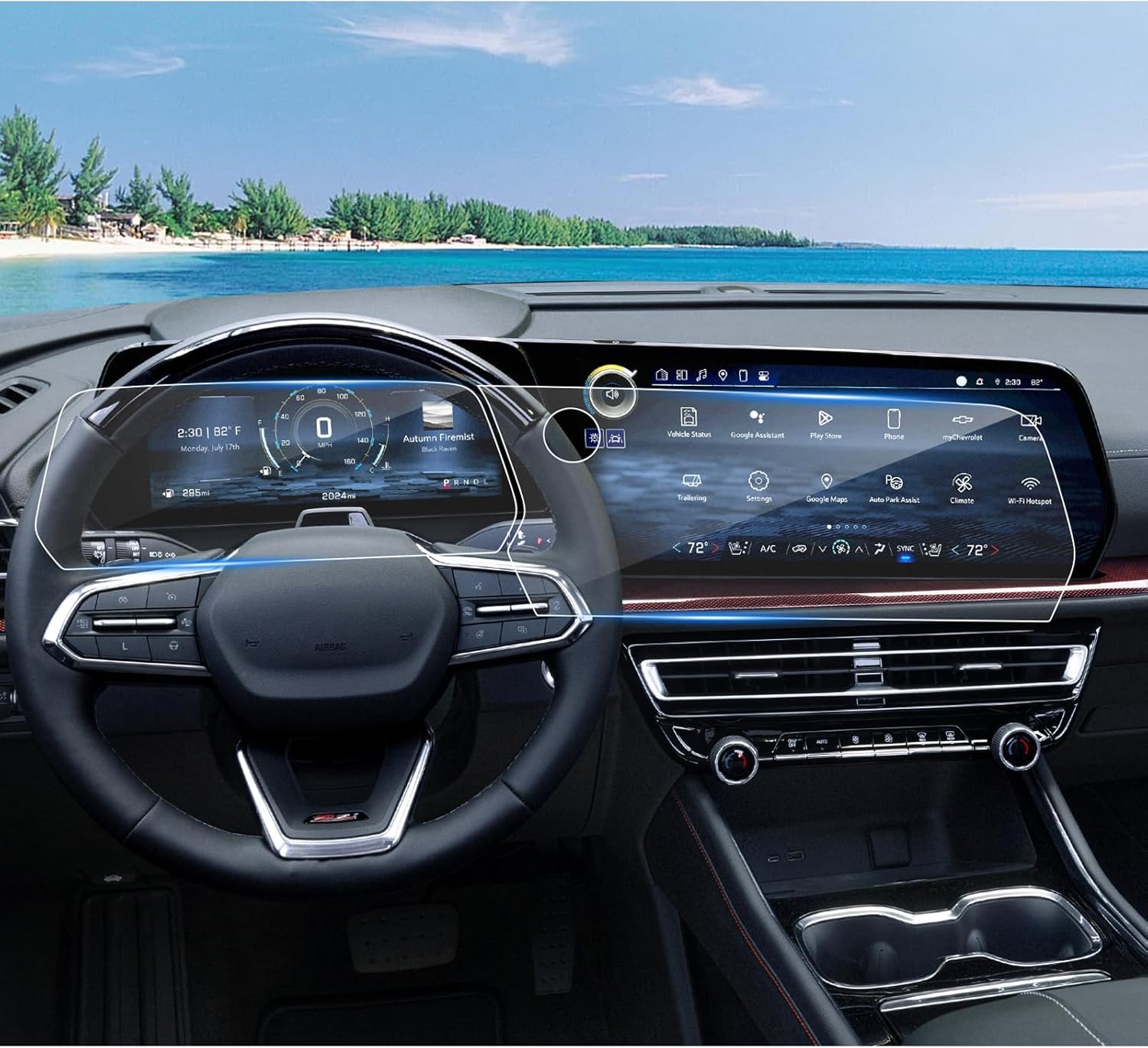 (4pcs) 2024 2025 2026 Traverse Screen Protector for Chevy Traverse (17.7In Navi+11In Dash) (LS/LT/Z71/RS/High Country), 2025 Chevy Traverse Accessories Touch Sensitive/HD Transparent 17.7"&11"