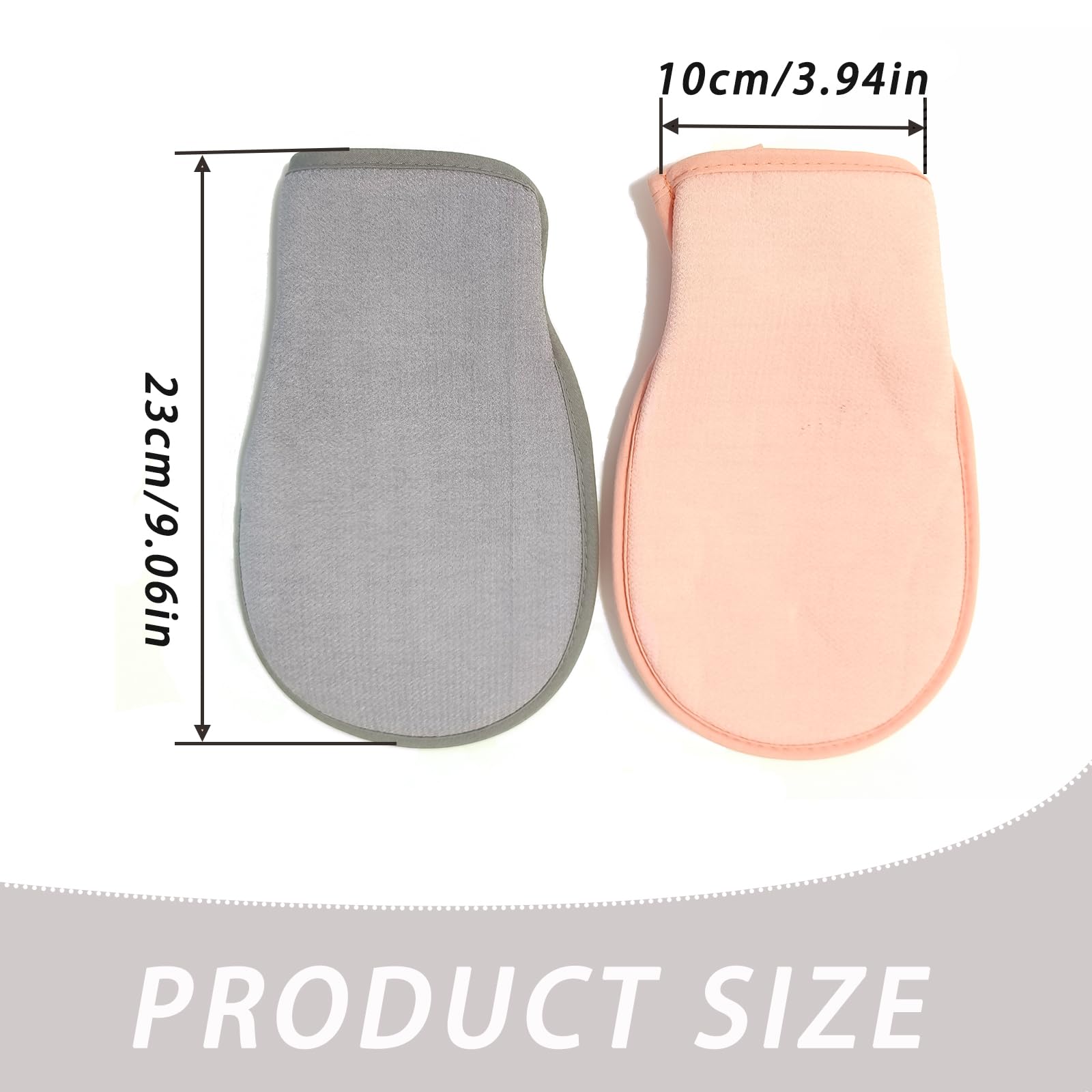 2PCS Exfoliating Gloves,Exfoliating Mitt Body Scrub Glove Bath SPA Exfoliating Mitts,Exfoliating Glove for Dead Skin Shower Glove Body Scrubber for Women and Men(Pink/Purple) - Image 2