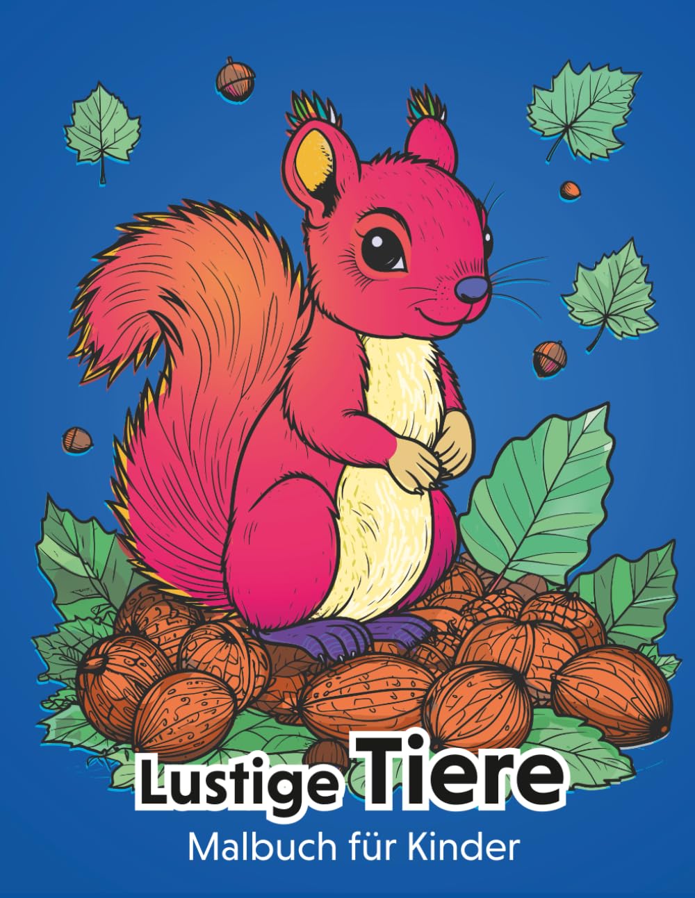 Lustige Tiere: Malbuch für Kinder