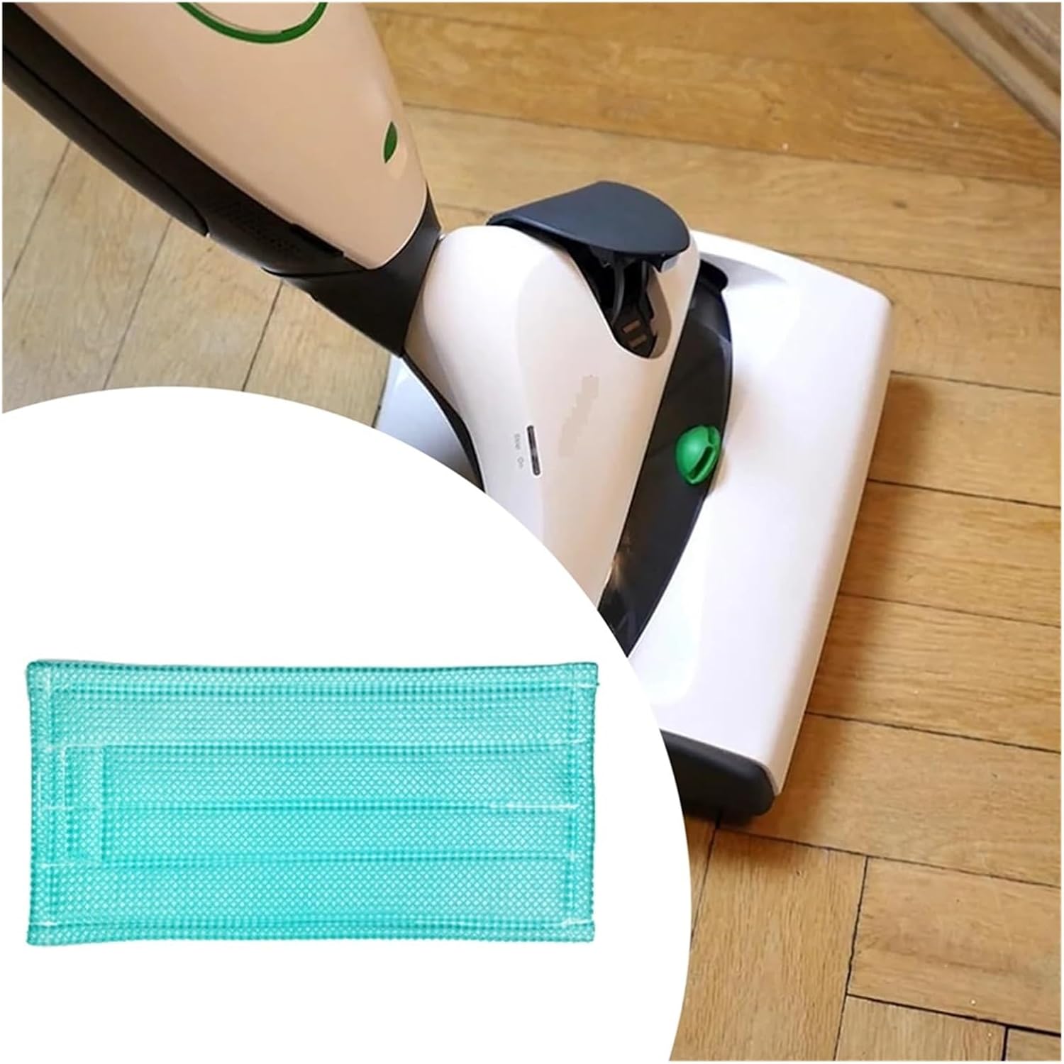 4PCS Mop Pads,Compatible For Kobold SP520/SP530/MF520/MF530， Vacuum Cleaner Parts Washable Steam Mop Cloths