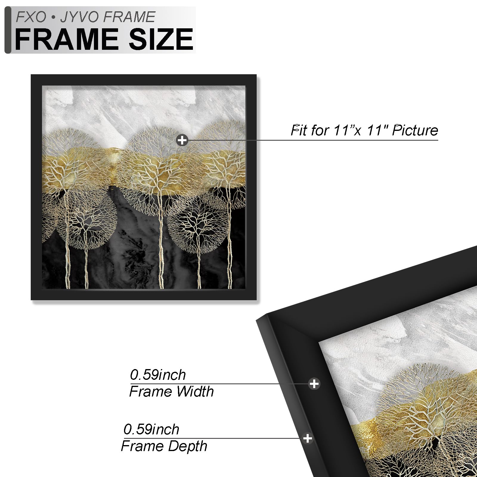 Amazon.co.jp: Fxojyvo 11x11 写真用フレーム 写真ポスター用 正方形