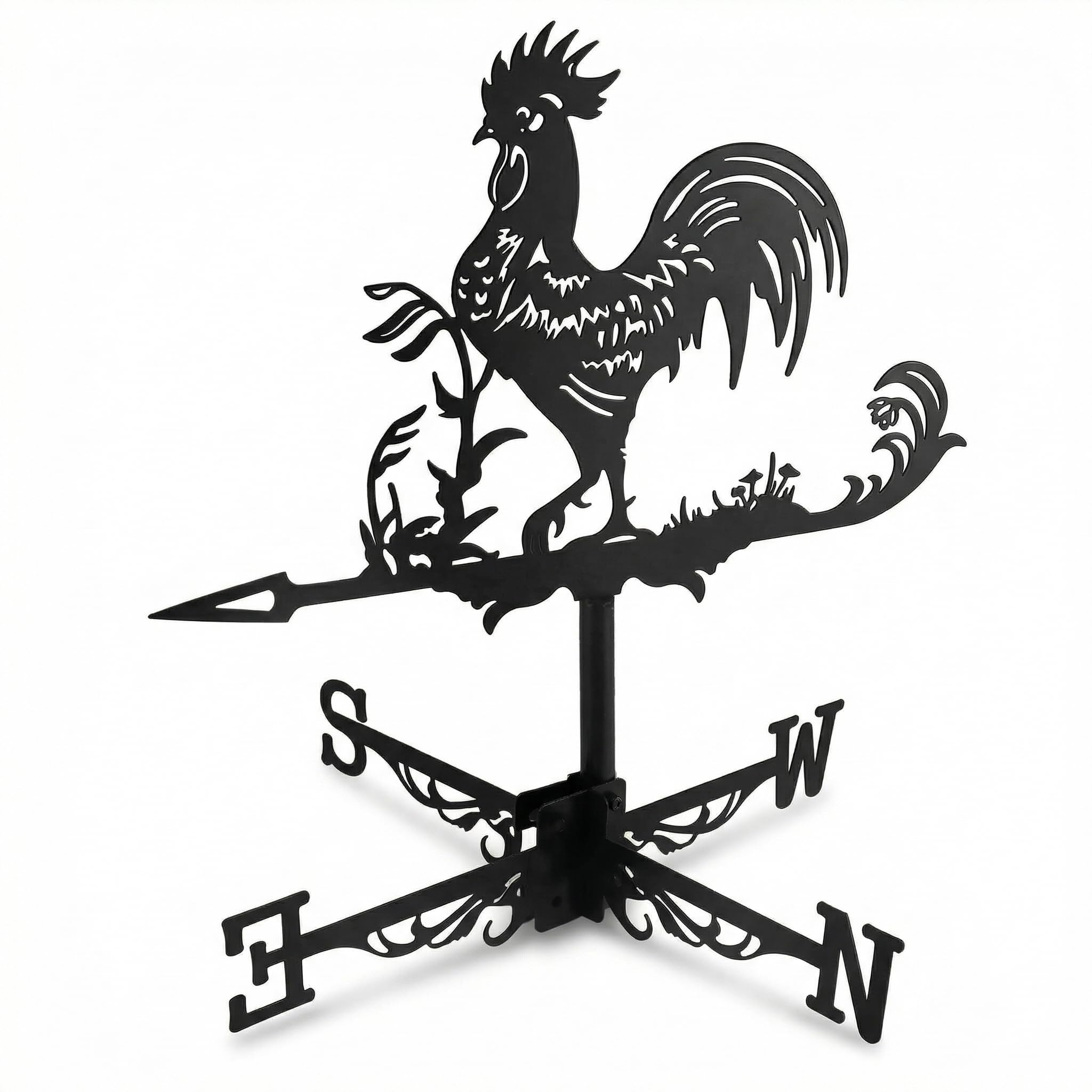 QWORK® Weathercock Weather Vane Indicatore di direzione del Vento in Metallo retrò per la Decorazione del Tetto del Giardino