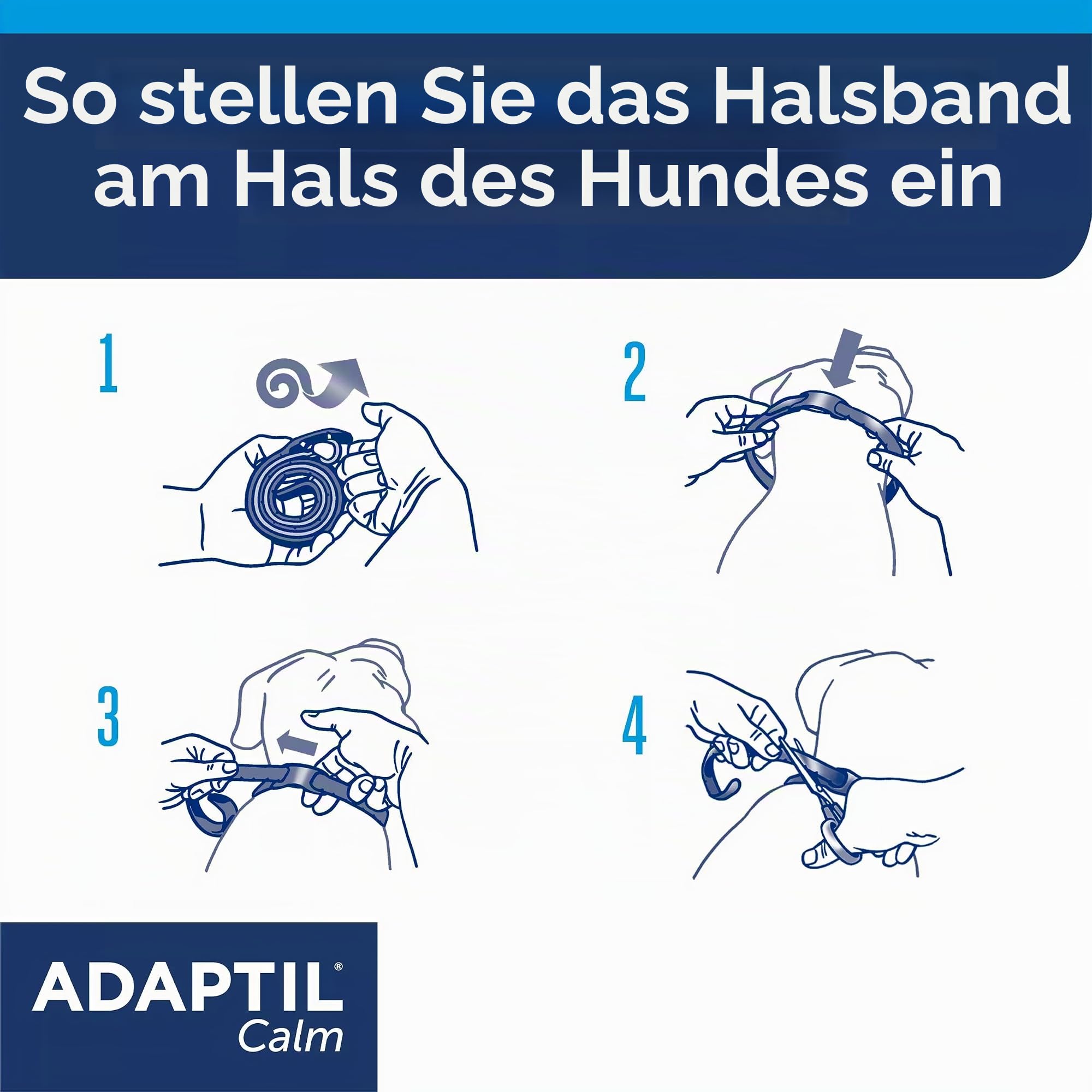 ADAPTIL Calm Beruhigendes Halsband für Hunde, Größe M/L, mittelgroße und große Hunde, beruhigende Pheromone, Stressabbau für hyperaktive, ängstliche Hunde, Entspannung für Hunde, Reisen und stressige