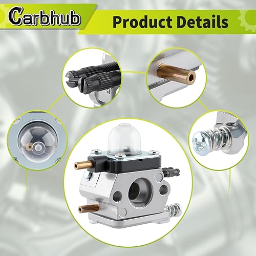 Miniatura 6 de Carbhub C1U-K54A Carburador para Mantis de 2 ciclos 7222 7222E 7222M 7225 7230 7234 7240 7920 7924 cultivadorcultivador con kit de repotencia de