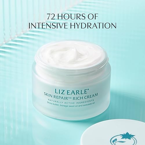 Miniatura 4 de Liz Earle Skin Repair Rich Face Cream - Hidratante facial que aumenta la hidratación con una lujosa textura de crema, deja la piel con una sensación