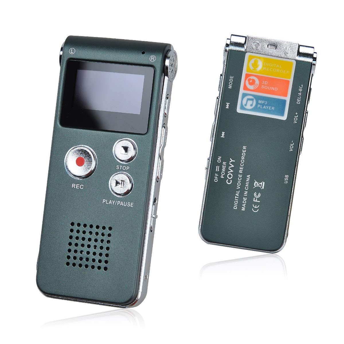 Mini Enregistreur Vocal Numérique 8 Go - Réduction De Bruit, Activation Vocale, Portée 50 M, Rechargeable, Pour Cours, Réunions, Entretiens