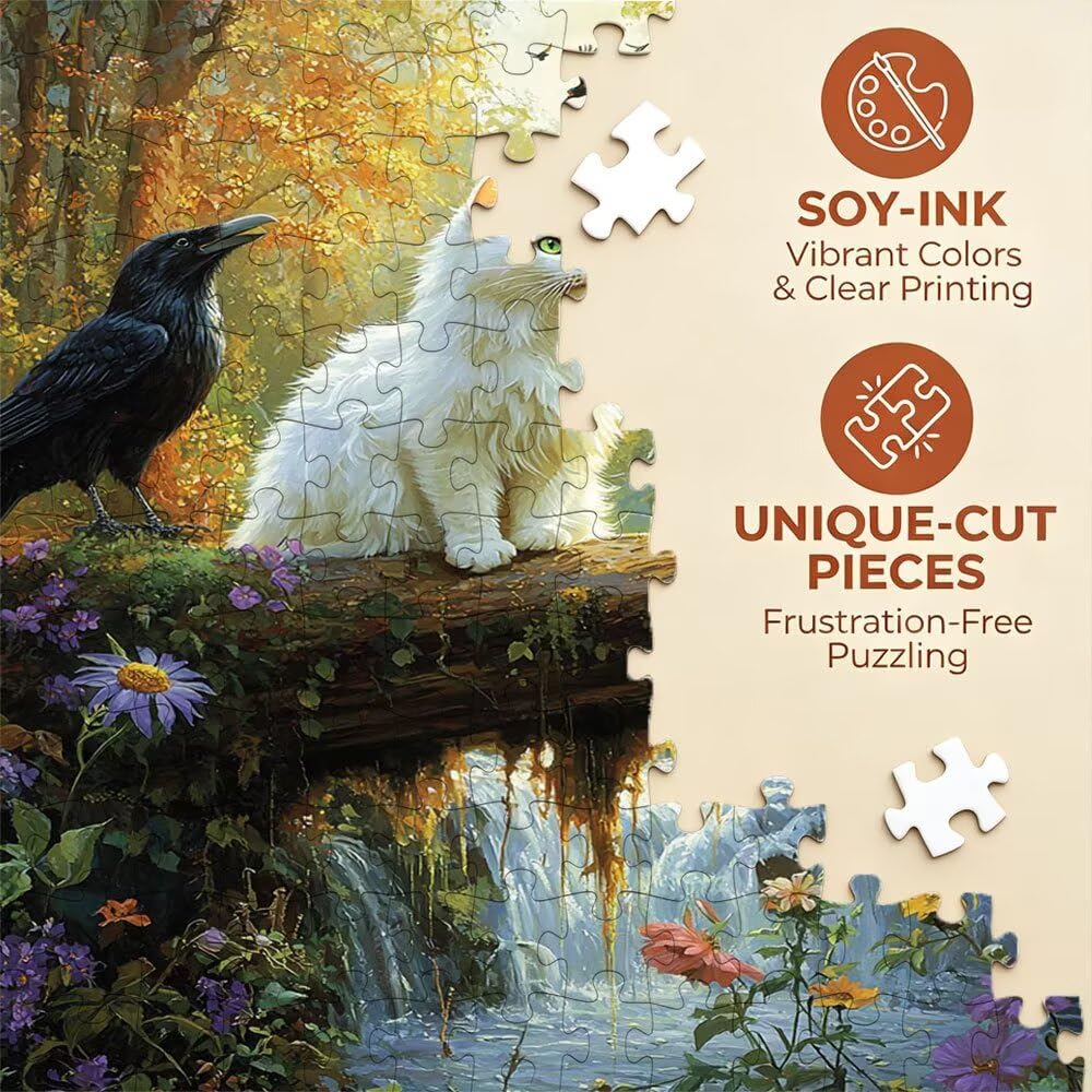 Krahe Katze Puzzle 4000 Teile, Klassische Puzzles, Geschicklichkeitsspiel Puzzle für Erwachsene, Puzzlespiele für Die Ganze Familie, Mit Schöner Verpackung, Dekoration Puzzles DX0YL3-908
