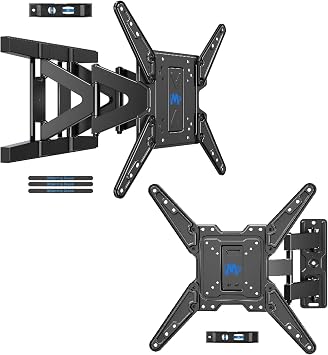 Mounting Dream Ultra Slim Full Motion TV Mount for 26-75 TVs MD2801-M and TV Mount with Perfect Center Design for Most 26-55 TVs MD2413-MX