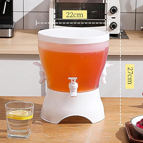 Miniatura 7 de Naysku Dispensador de bebidas de 3 compartimentos, dispensador de bebidas con 3 grifos y 3 compartimentos de almacenamiento, recipiente de agua fría