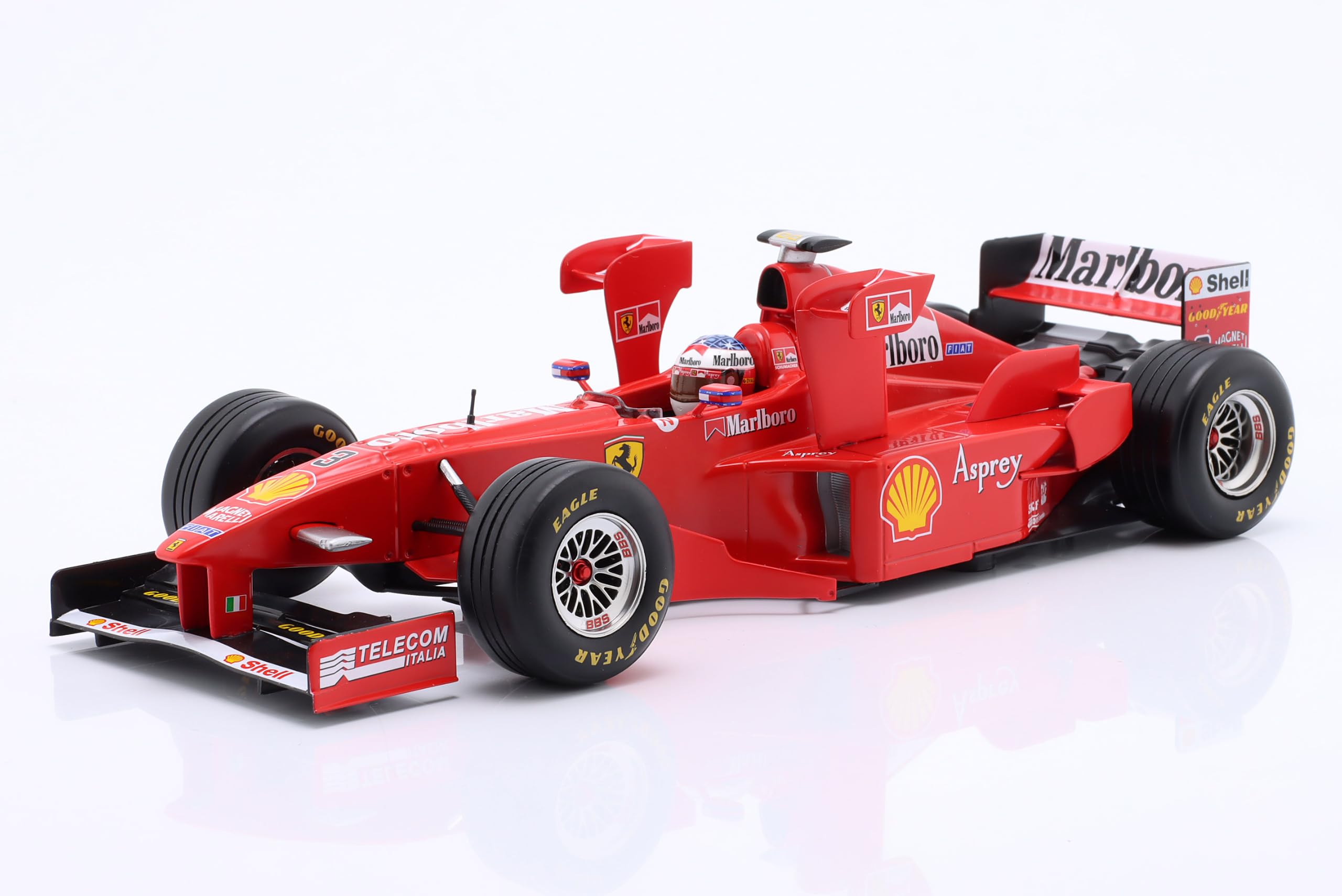 OPO 10 Modellino di Auto Compatibile con la Ferrari F300 Tower Wings di Mr. Schumacher, Formula 1, GP di Imola 1998, Scala 1/18, IXO WERK83 18033002
