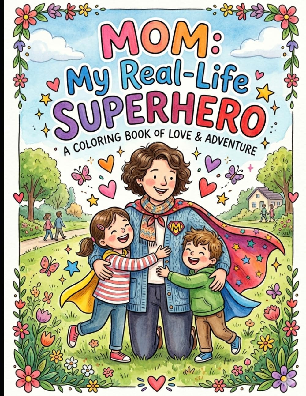 Mom: My Real-Life Superhero: A Coloring, Drawing and Activities Book