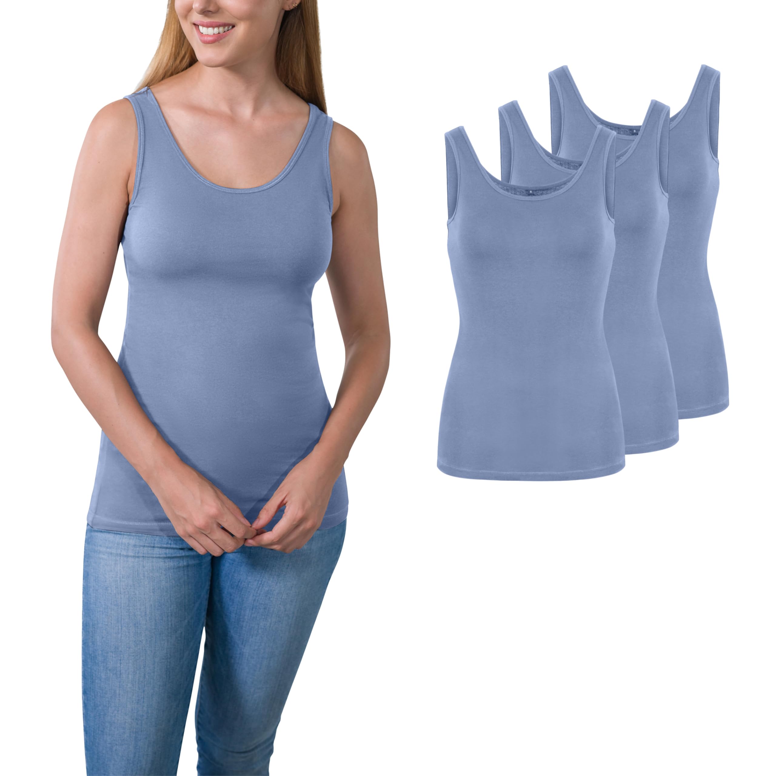 HRM Damen 200 Tank-Top (3er Pack)