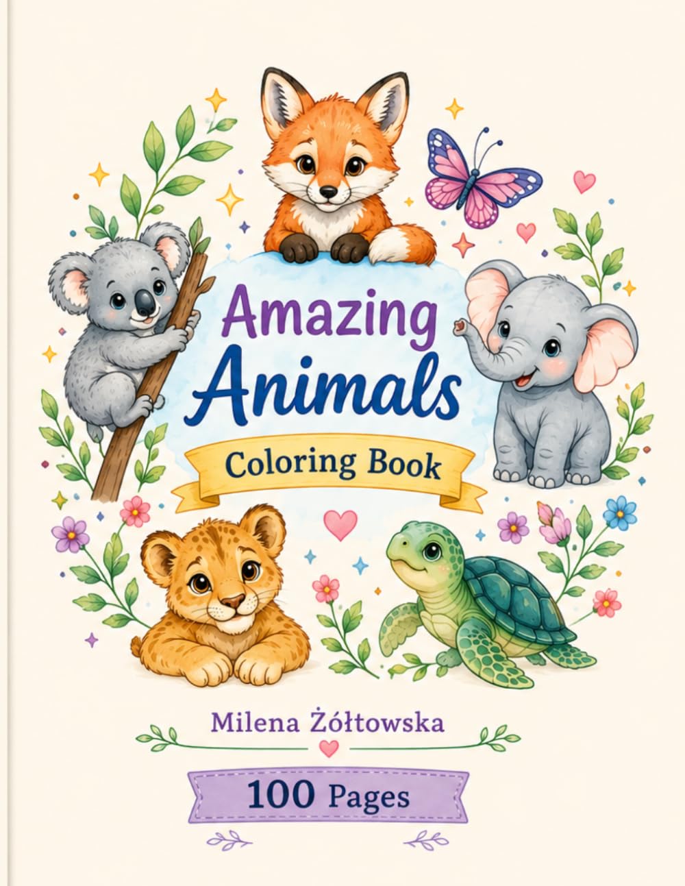 Amazing Animals Coloring Book: Cute and Fun Animals for Kids