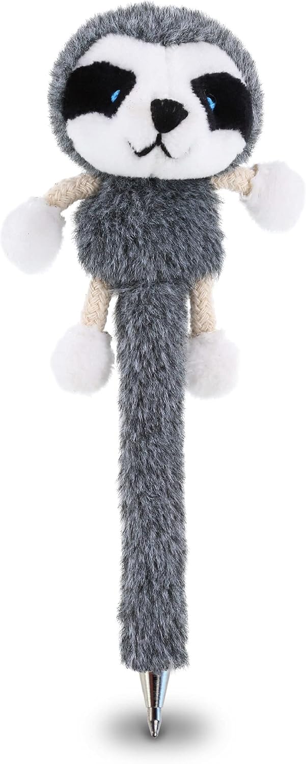 DolliBu Sloth Plush Pen – Cute & Soft Stuffed Animal Ballpoint Novelty Pen Toy, Unique Writing Pen Instrument For Cool Stationery School & Office Desk Decor Accessories for Kids & Adults