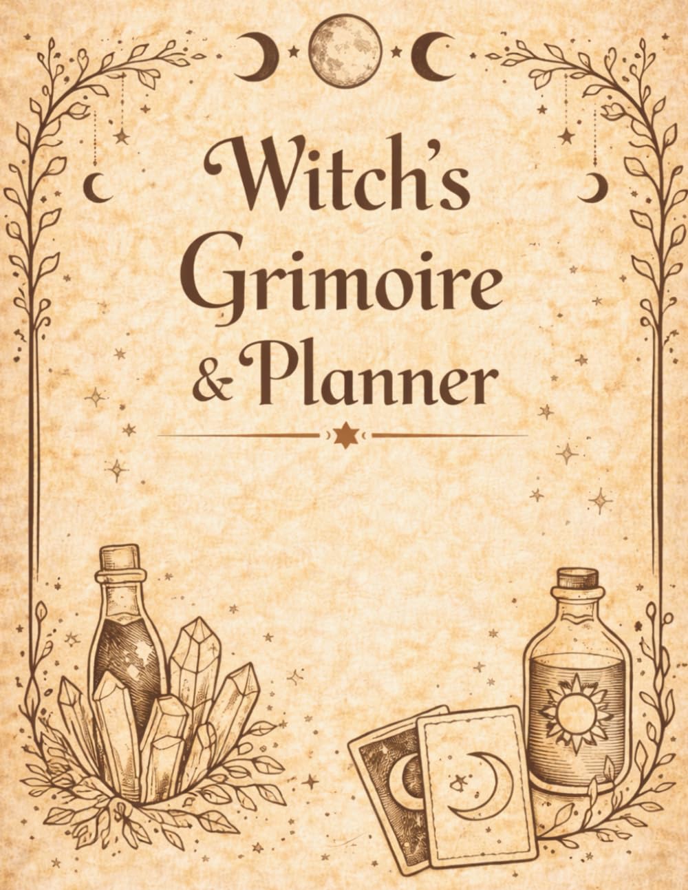 Witch’s Garden Grimoire: Magical Coloring Pages, Enchanted Gardens & Witchy Journaling Spaces