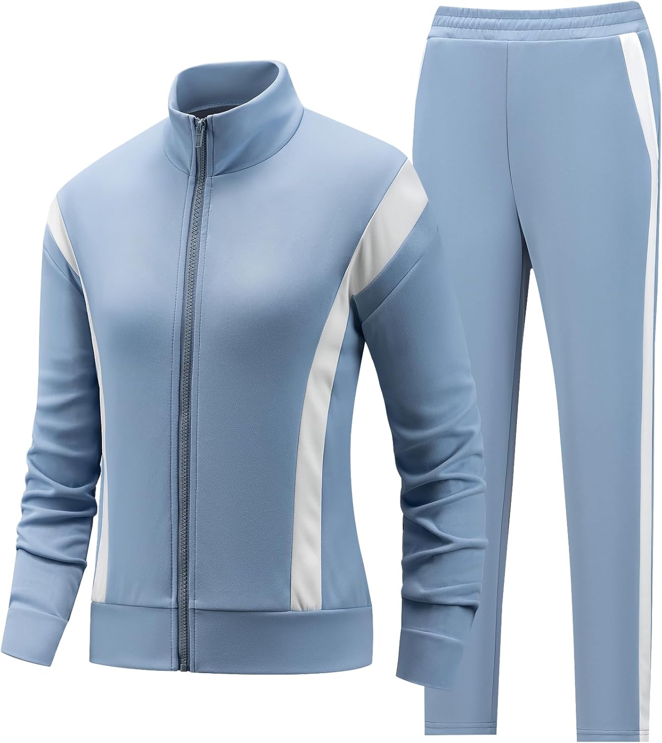 Womens Track Suits Sweatsuits 2 Piece Set Zip Up Workout Jogger Sets with Jogging Jackets and Pants