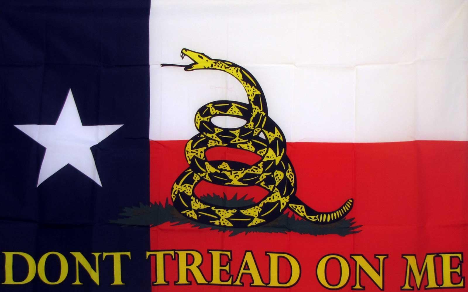 Gadsden Don't Tread On Me Texas State 5'x3' Flag