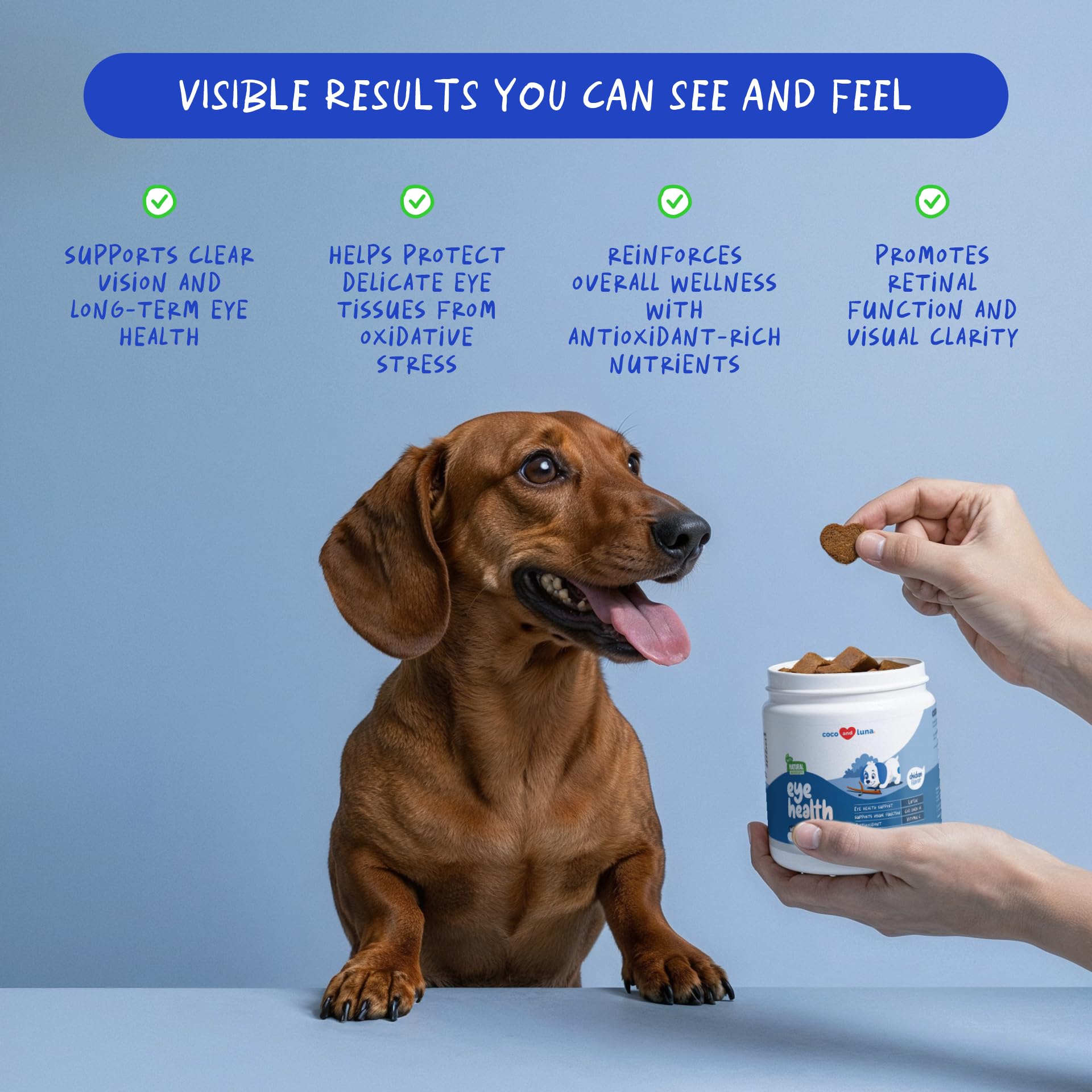 Dog Eye Vision Supplement for Tear Stain, Dry Eye & Antioxidant Support — Amazon image 3