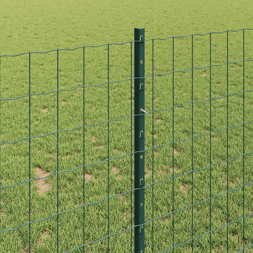 Green Garden Fence 1 x 10 m Steel PVC Privacy Screen Panels 1000 x 270 x 100 cm Diseño Moderno Resistente Borde para Patio Uso Exterior