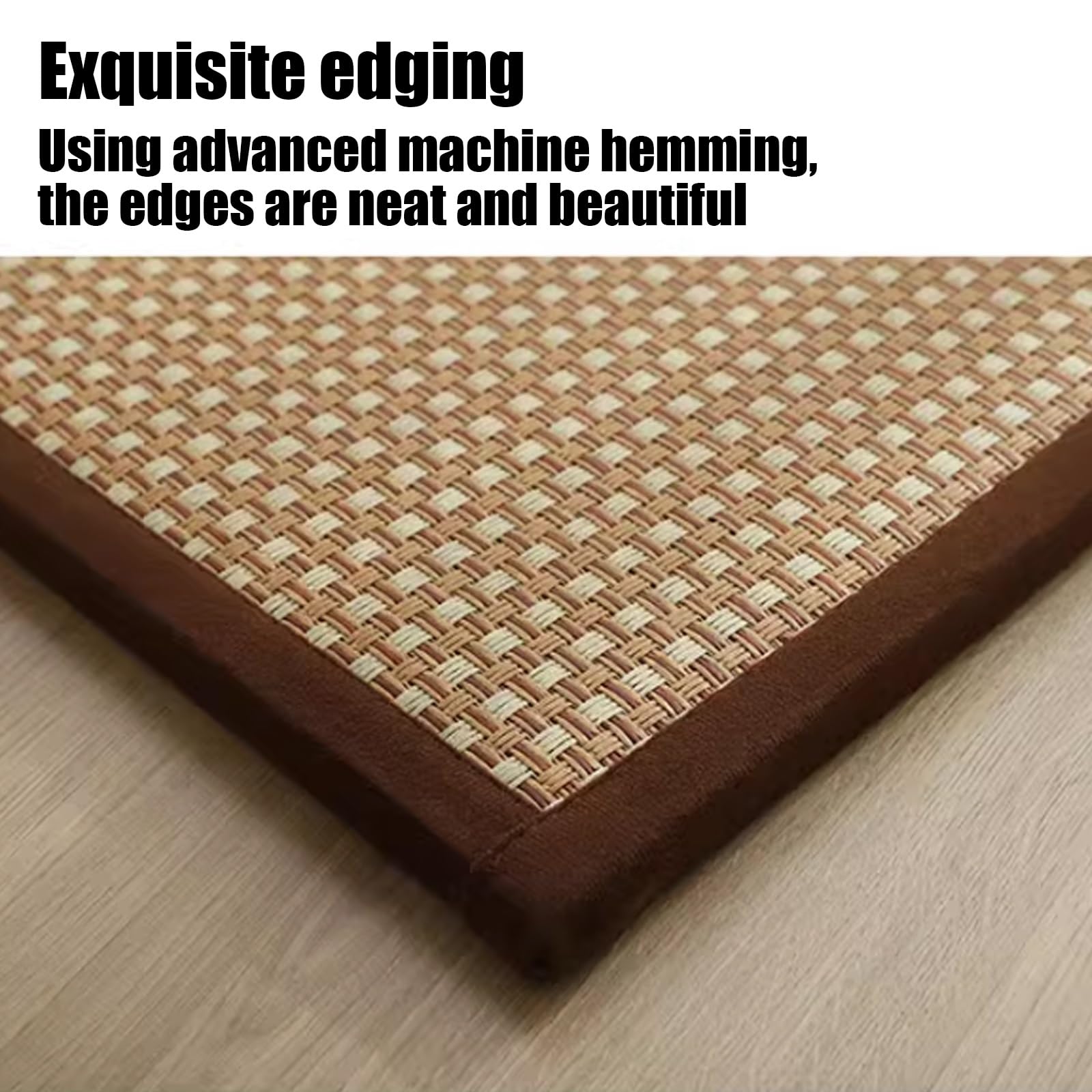 Idéal pour une chambre, Matelas tatami traditionnel japonais,Matelas tatami pliable, une chambre d'amis ou un espace de méditation,Tapis de sol pliable, matelas d'été respirant en rotin naturel(G,60*1